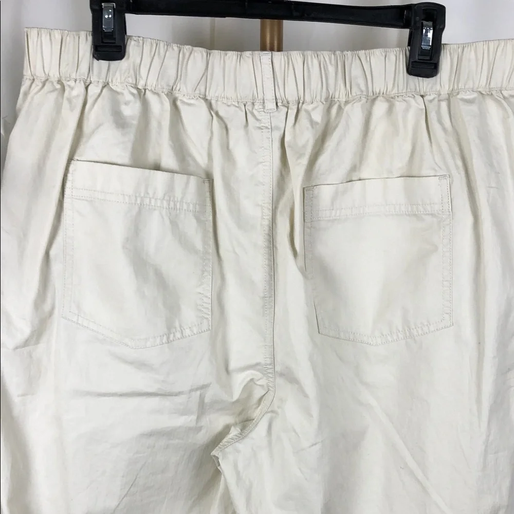 Melrose and Market 100% Cotton Pleated Chinos in Cream Sz XL (B5)
